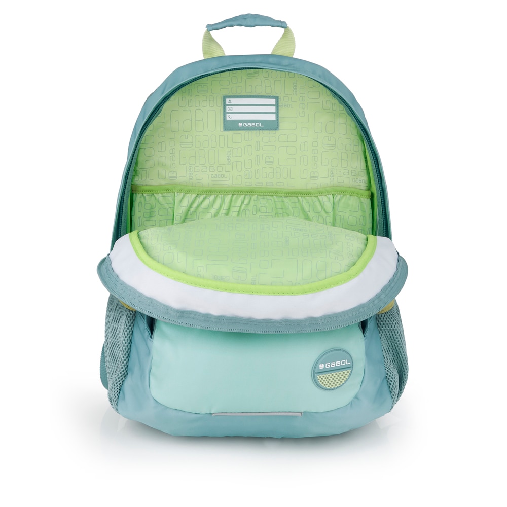 Mochila Três Compartimentos Gabol Whisper de Poliéster Resistente À Água Verde-menta-4