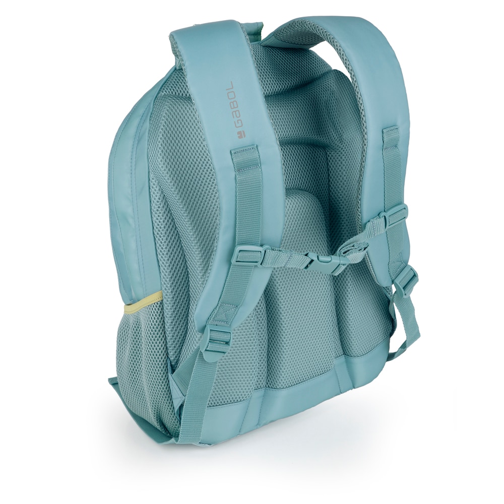 Mochila Três Compartimentos Gabol Whisper de Poliéster Resistente À Água Verde-menta-5