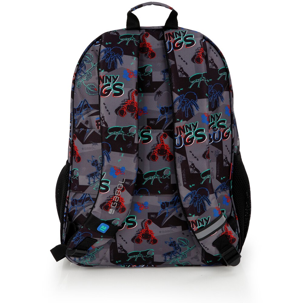 Mochila Adaptável a Carro Gabol Bugs de Poliéster Resistente À Água Preto-3