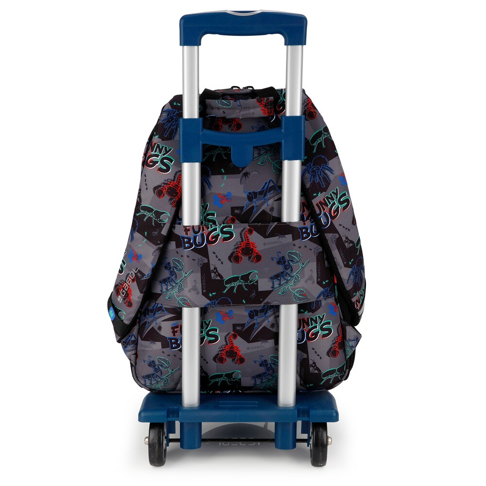 Mochila Adaptável a Carro Gabol Bugs de Poliéster Resistente À Água Preto-6