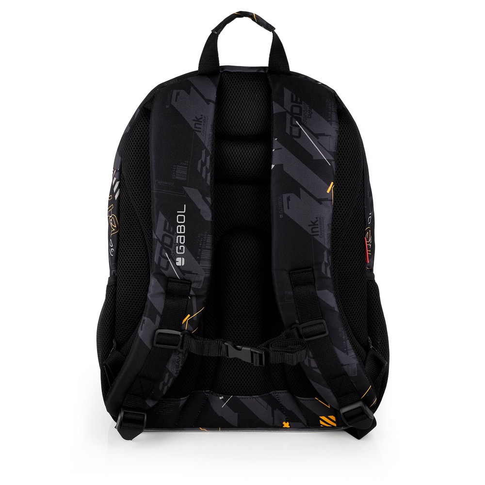 Mochila Três Compartimentos Gabol Byte de Poliéster Resistente À Água Preto-3