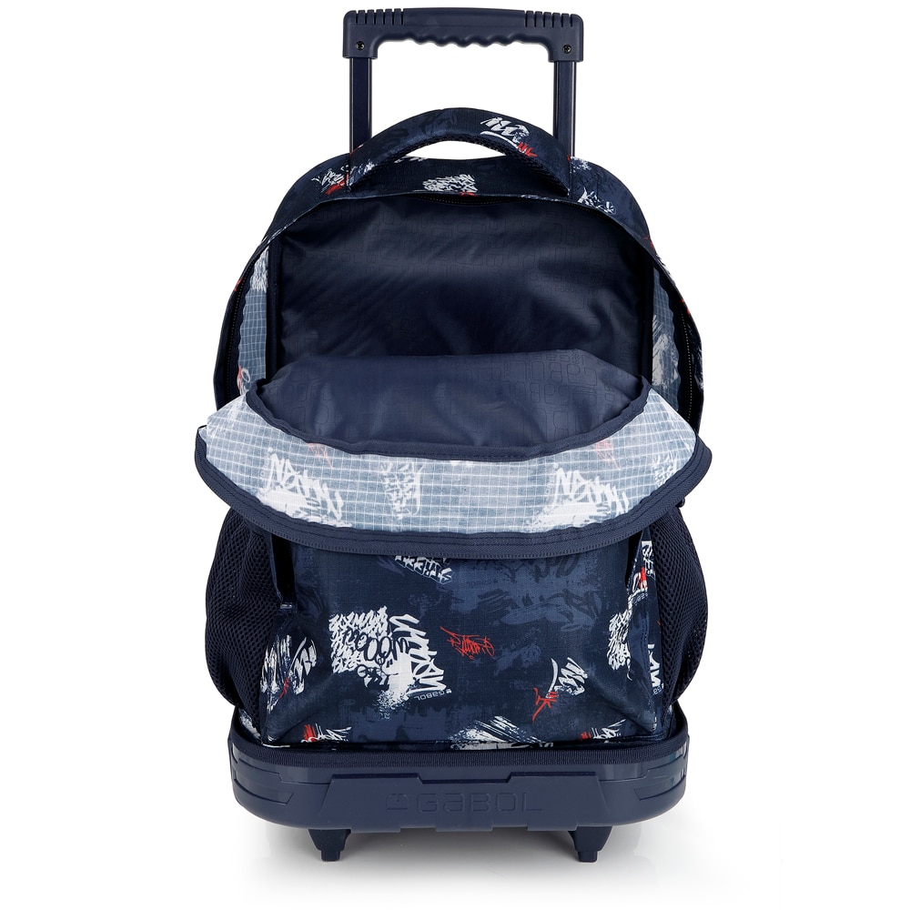 Mochila com Rodas Desmontável Gabol Dash de Poliéster Resistente À Água Azul-marinho-4
