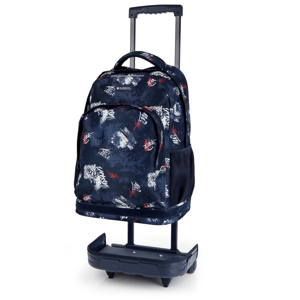 Mochila com Rodas Desmontável Gabol Dash de Poliéster Resistente À Água Azul-marinho-6