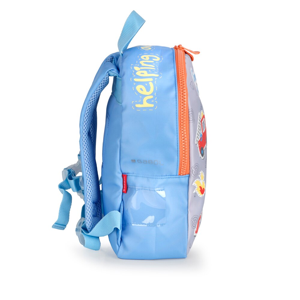 Mochila Infantil Gabol Staff Charlie de Poliéster Resistente À Água Cinzento-2