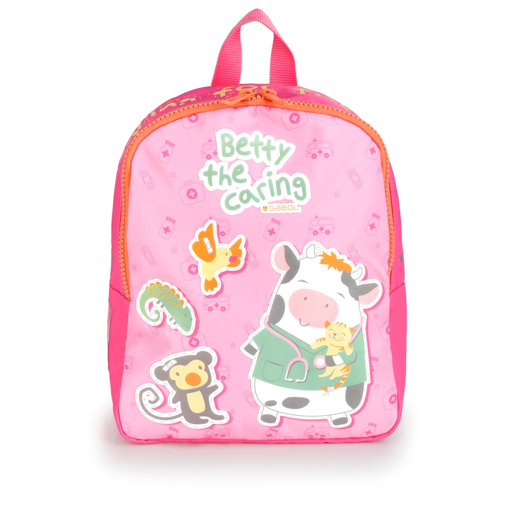 Mochila Infantil Gabol Staff Betty de Poliéster Resistente À Água Rosa-1