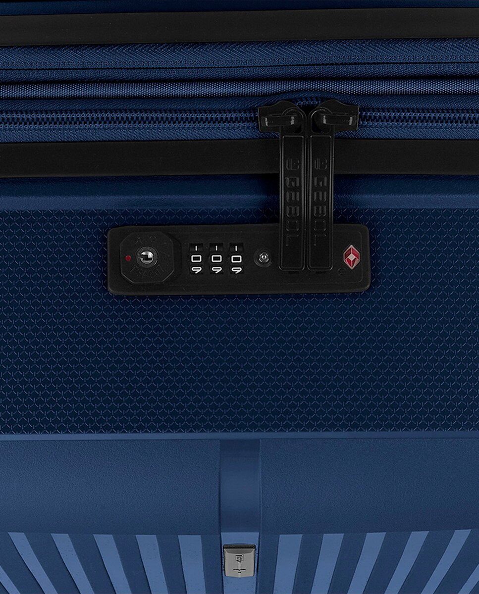 Conjunto de 3 Malas (cabine, Média e Grande) Expansíveis e Necessaire Brooklyn Rígidas com Capacidade de 235 L Azul-6