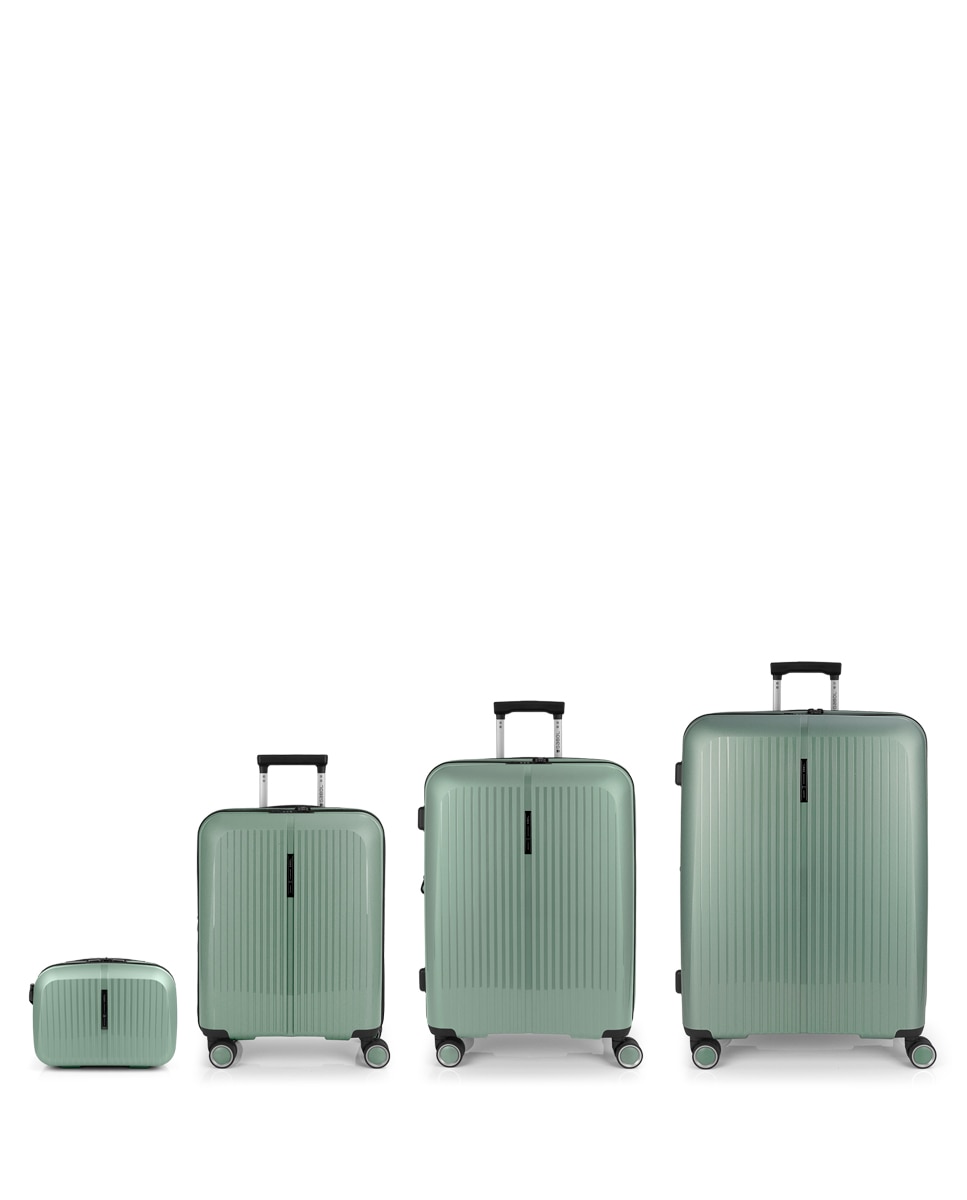 Imagem 0 de Conjunto de 3 Malas (cabine, Média e Grande) Expansíveis e Necessaire Brooklyn Rígidas com Capacidade de 234,5 L