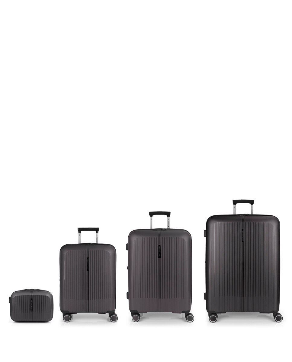 Imagem 0 de Conjunto de 3 Malas (cabine, Média e Grande) Expansíveis e Necessaire Brooklyn Rígidas com Capacidade de 235 L
