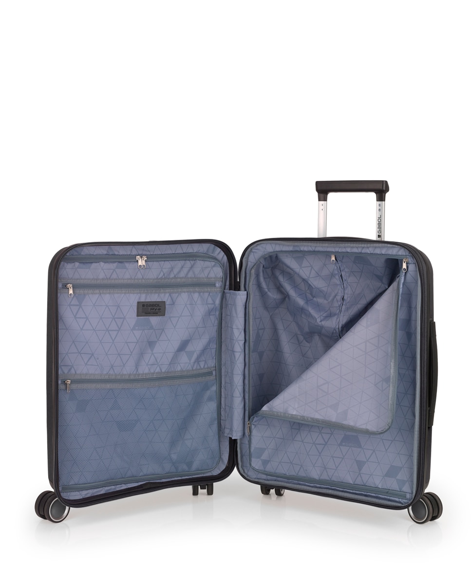 Conjunto de 3 Malas (cabine, Média e Grande) Expansíveis e Necessaire Brooklyn Rígidas com Capacidade de 235 L Cinzento-escuro-5