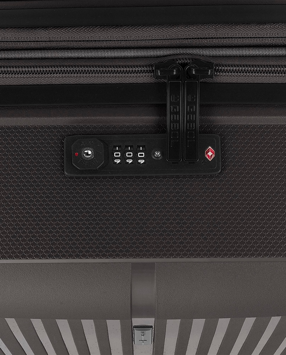 Conjunto de 3 Malas (cabine, Média e Grande) Expansíveis e Necessaire Brooklyn Rígidas com Capacidade de 235 L Cinzento-escuro-6