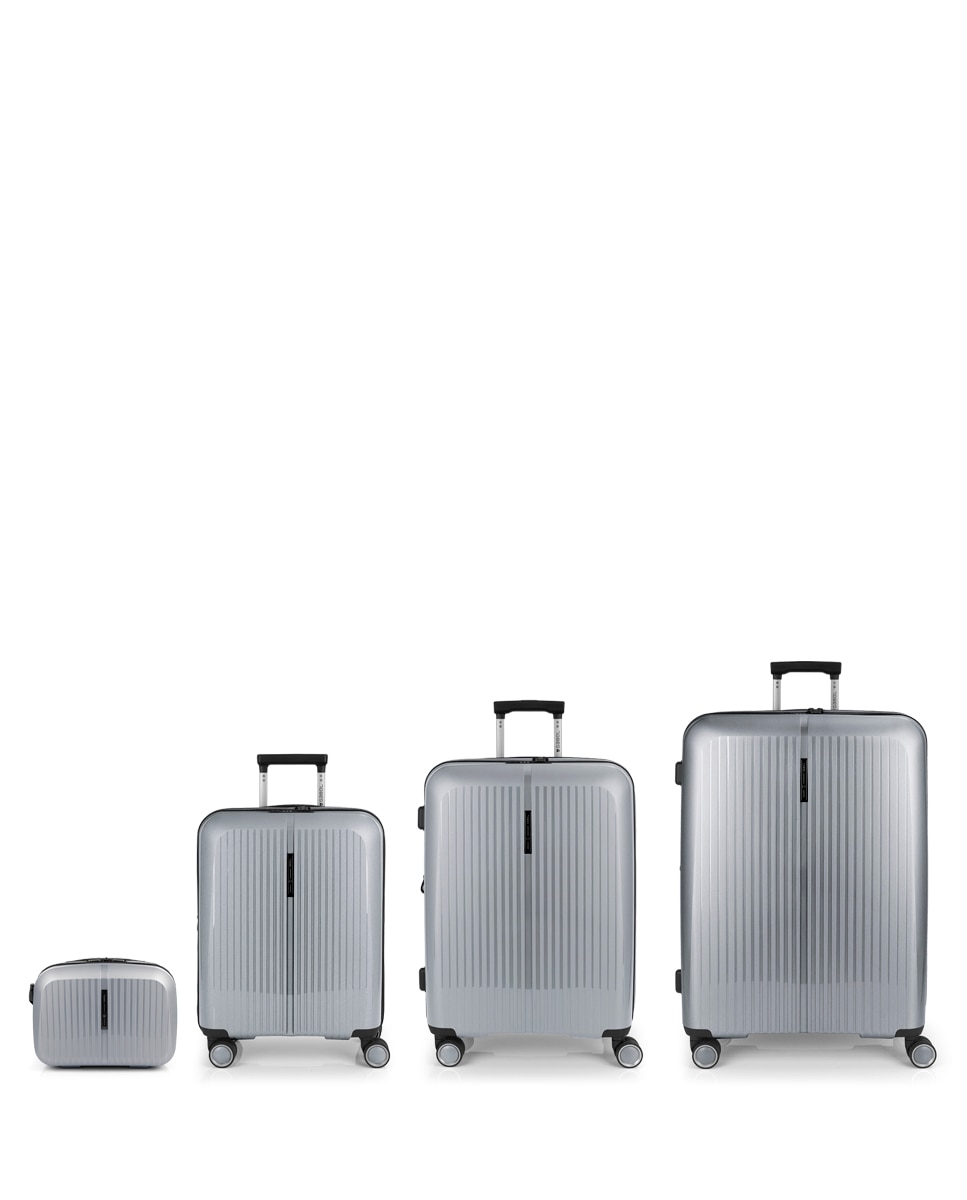 Imagem 0 de Conjunto de 3 Malas (cabine, Média e Grande) Expansíveis e Necessaire Brooklyn Rígidas com Capacidade de 234,5 L