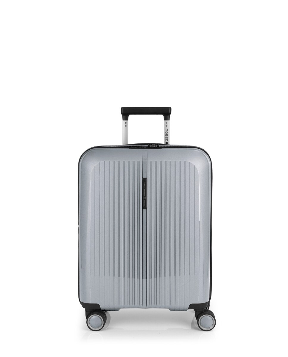 Conjunto de 3 Malas (cabine, Média e Grande) Expansíveis e Necessaire Brooklyn Rígidas com Capacidade de 235 L Prata-2