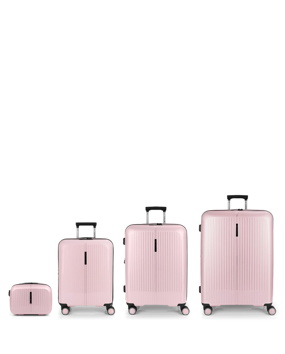 Imagem 0 de Conjunto de 3 Malas (cabine, Média e Grande) Expansíveis e Necessaire Brooklyn Rígidas com Capacidade de 235 L