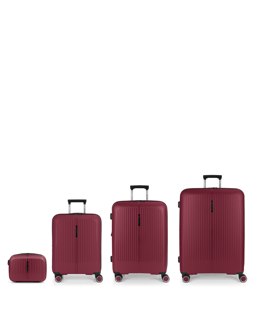 Imagem 0 de Conjunto de 3 Malas (cabine, Média e Grande) Expansíveis e Necessaire Brooklyn Rígidas com Capacidade de 235 L