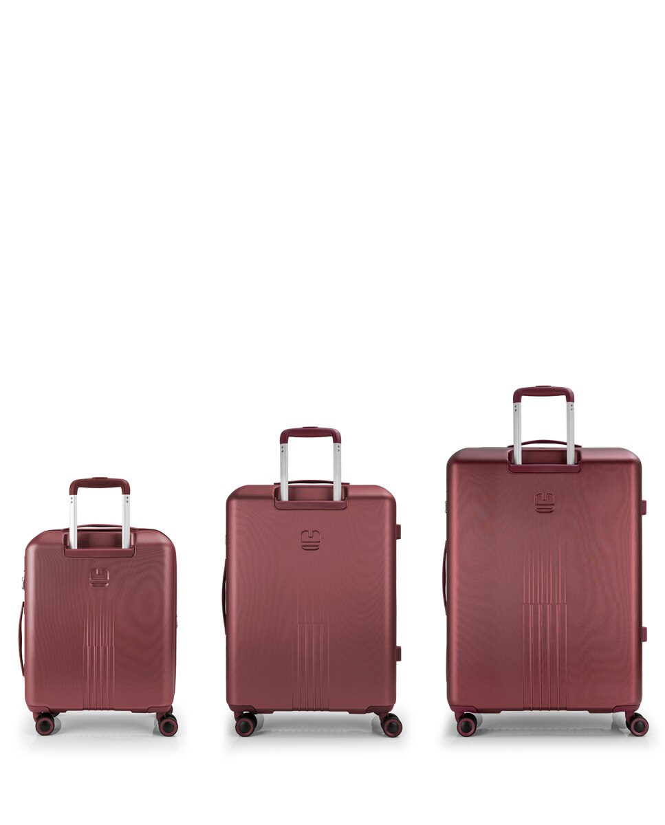 Conjunto de 3 Malas Expansíveis (cabine, Média e Grande) Kai com Capacidade Até 225 L Bordeaux-3