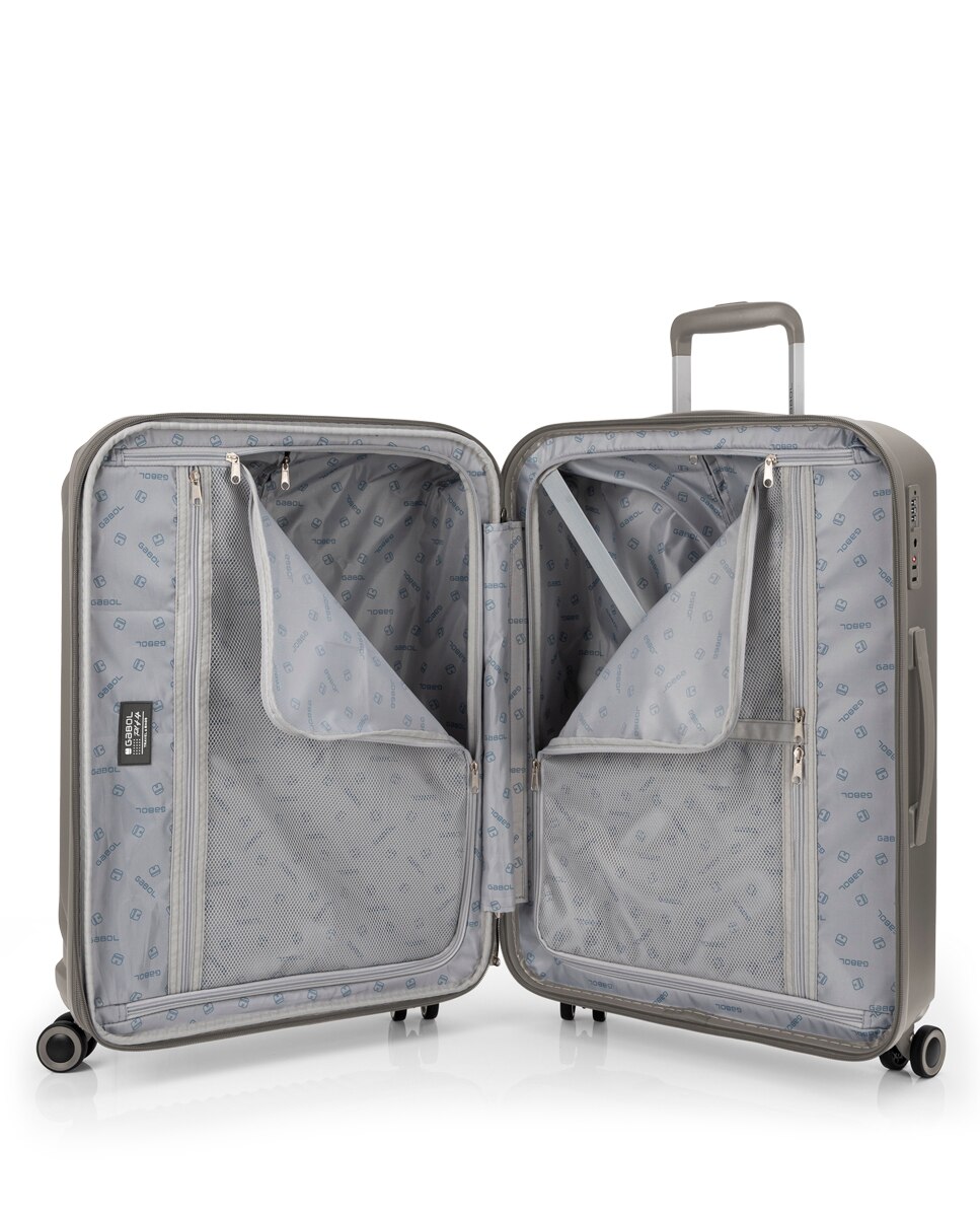 Conjunto de 2 Malas Expansíveis (cabine e Média) Kai com Capacidade Até 112 L Champanhe-4