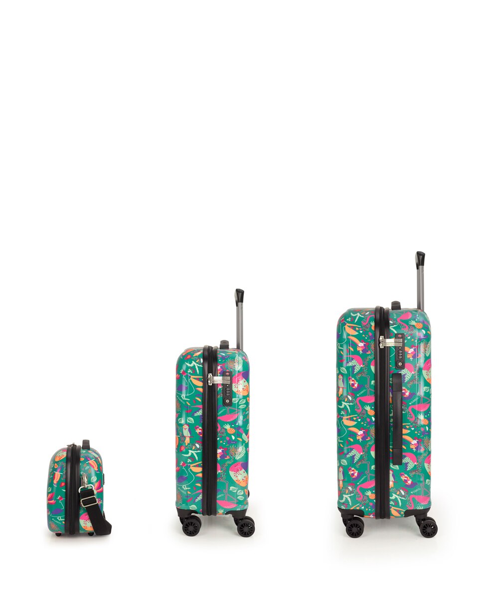 Conjunto de Malas (cabine, Média e Necessaire) Vida com Capacidade de 117l Verde-2