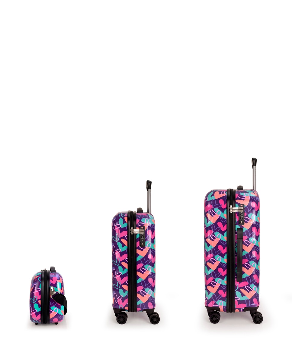 Conjunto de Malas (cabine, Média e Necessaire) Kokoro com Capacidade de 117l Roxo-2
