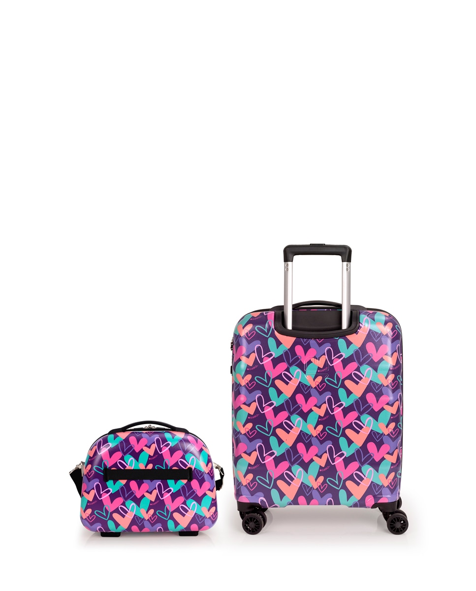Conjunto Mala de Cabine e Necessaire Kokoro com Capacidade de 52l Roxo-3