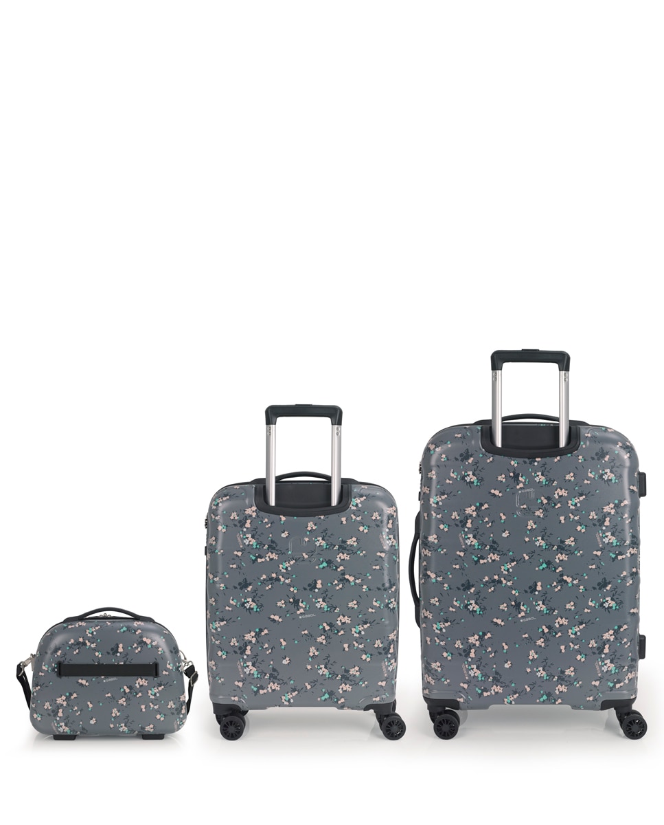 Conjunto de Malas (cabine, Média e Necessaire) Secret com Capacidade de 117l Cinzento-3