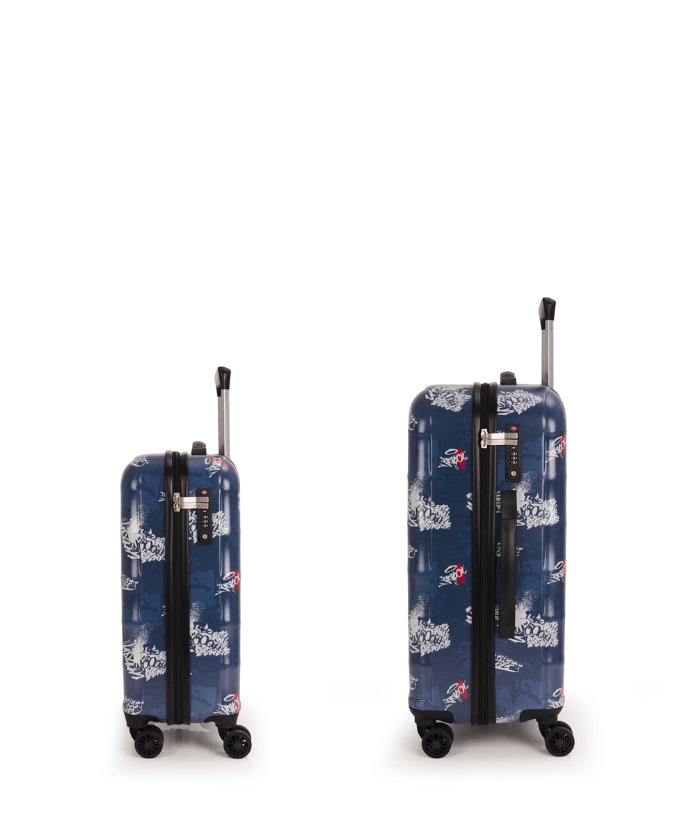 Conjunto de Malas (cabine e Média) Dash com Capacidade de 103l Azul-marinho-2