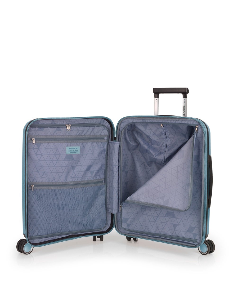 Mala de Cabine com Bolso para Portátil Expansível Brooklyn Rígida com Capacidade Até 42,5 L Azul-claro-4