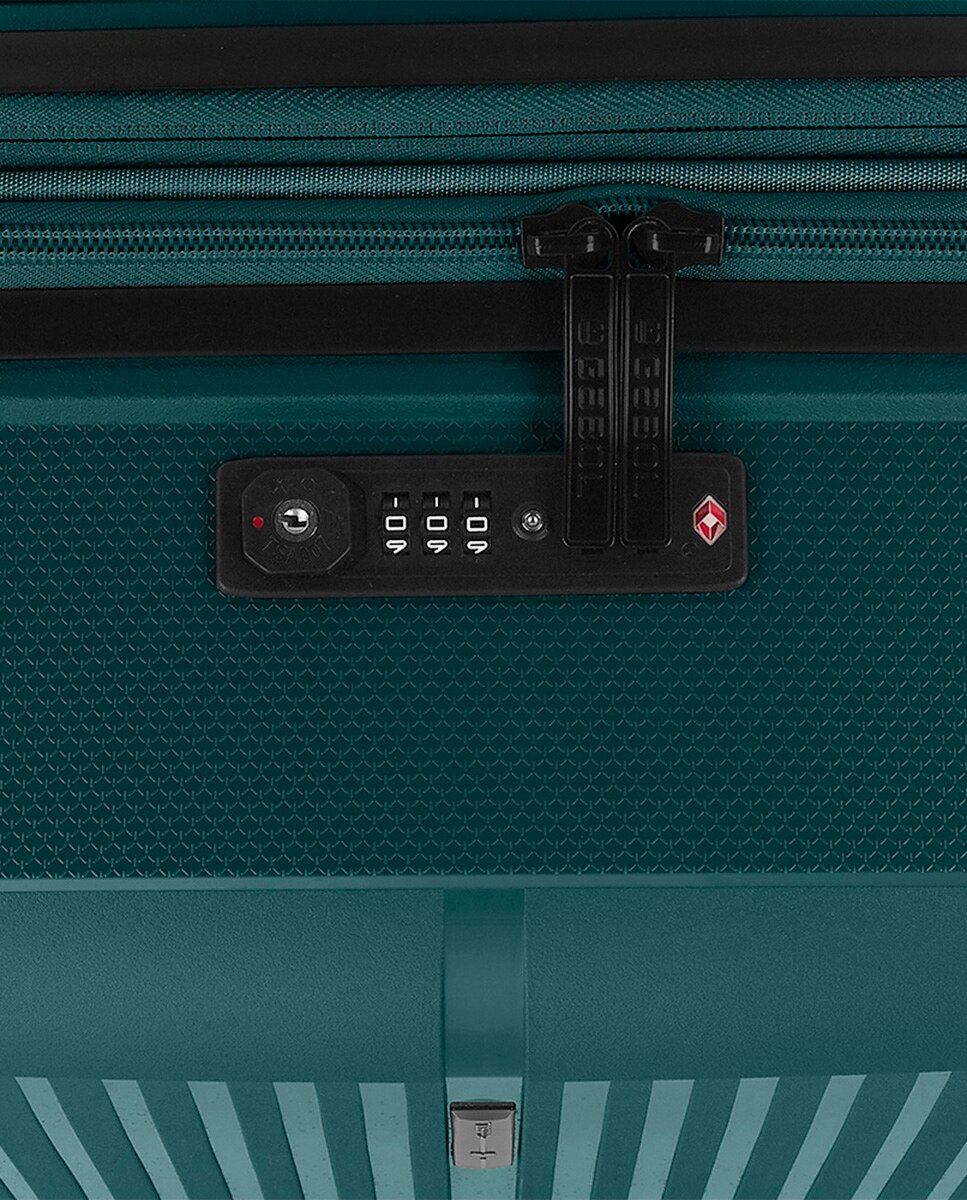 Conjunto de 3 Malas (cabine, Média e Grande) Expansíveis e Necessaire Brooklyn Rígidas com Capacidade de 235 L Verde-escuro-6