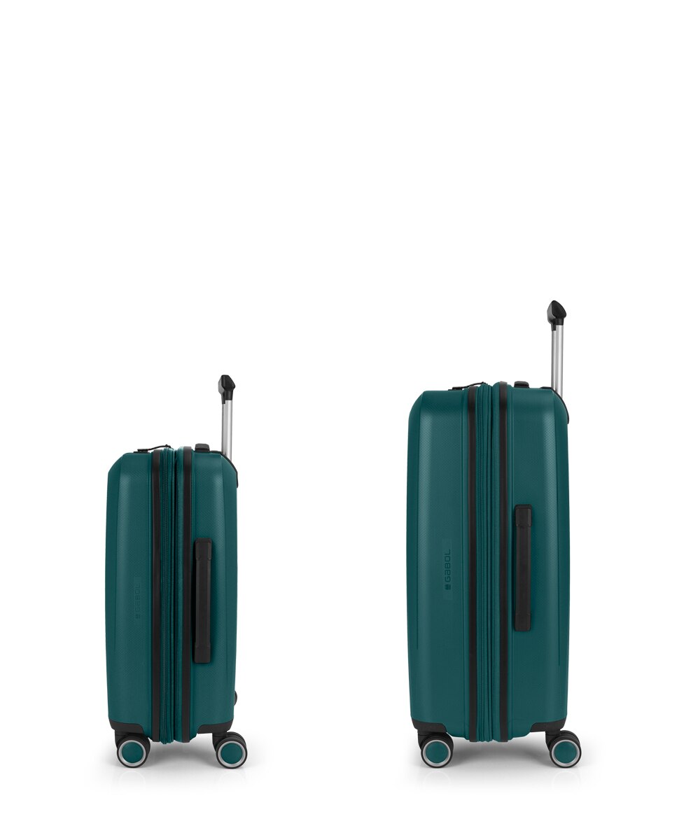 Conjunto de Malas (cabine e Média) Expansíveis Brooklyn Rígidas com Capacidade Até 112,5 L Verde-escuro-2