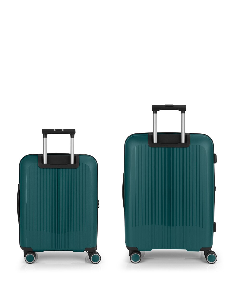 Conjunto de Malas (cabine e Média) Expansíveis Brooklyn Rígidas com Capacidade Até 112,5 L Verde-escuro-3