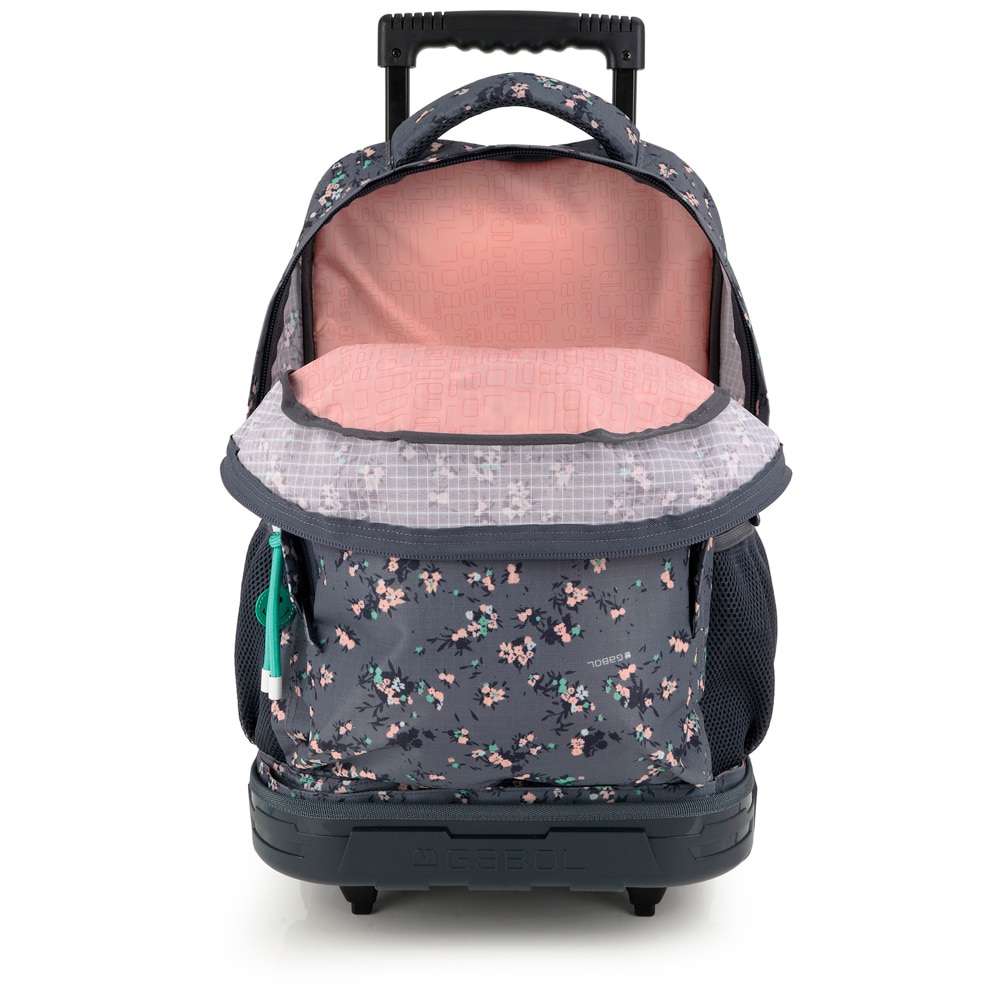 Mochila com Rodas Desmontável Gabol Secret de Poliéster Resistente À Água Cinzento-4