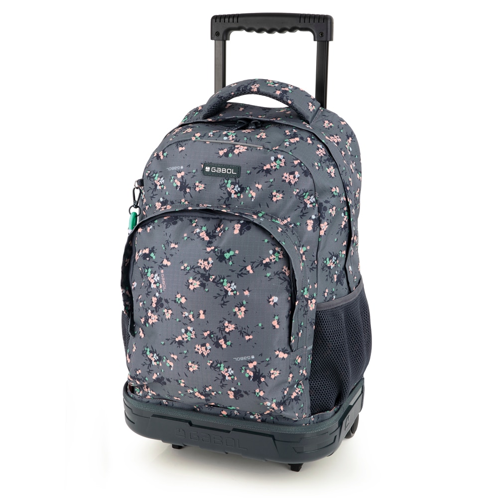 Mochila com Rodas Desmontável Gabol Secret de Poliéster Resistente À Água Cinzento-5