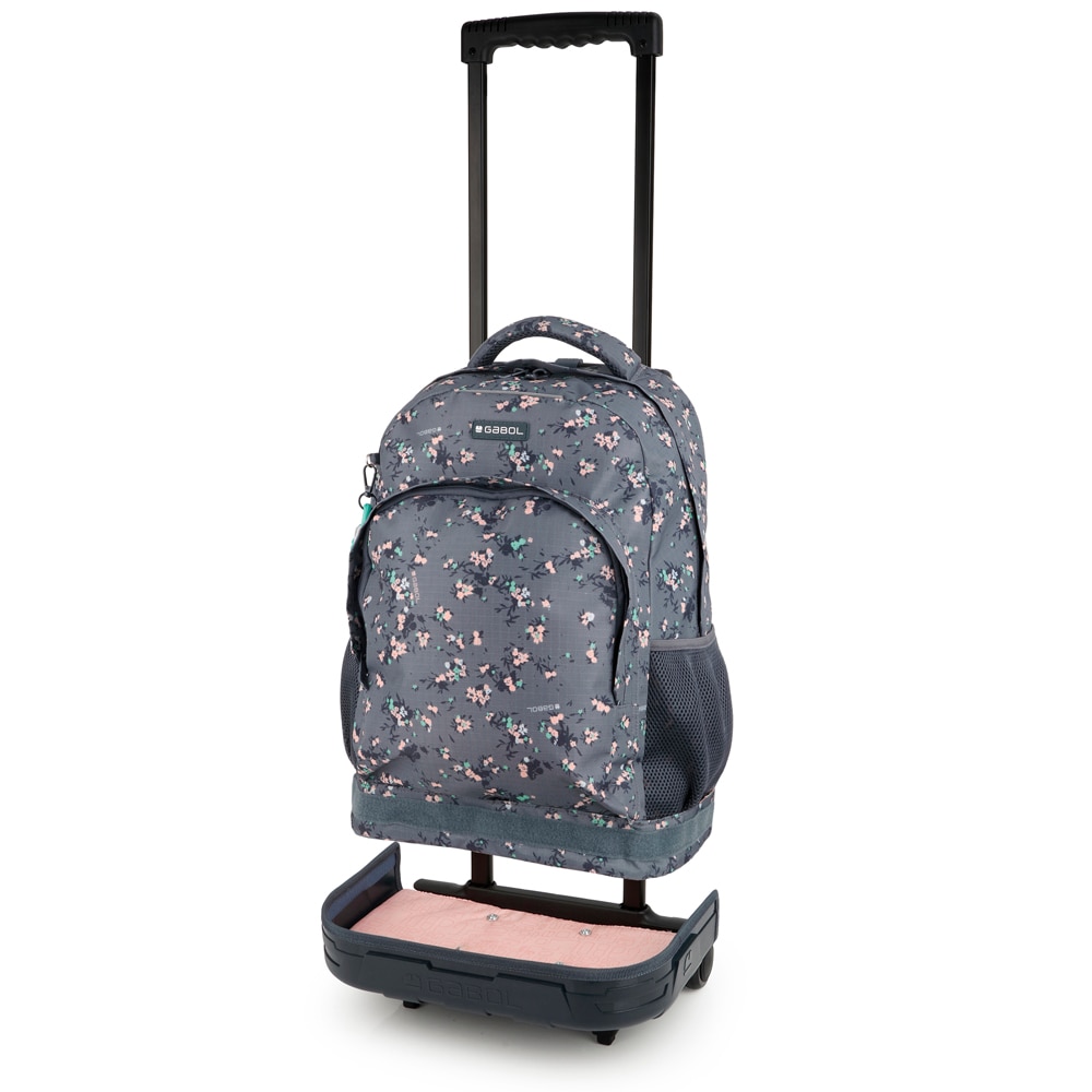 Mochila com Rodas Desmontável Gabol Secret de Poliéster Resistente À Água Cinzento-6