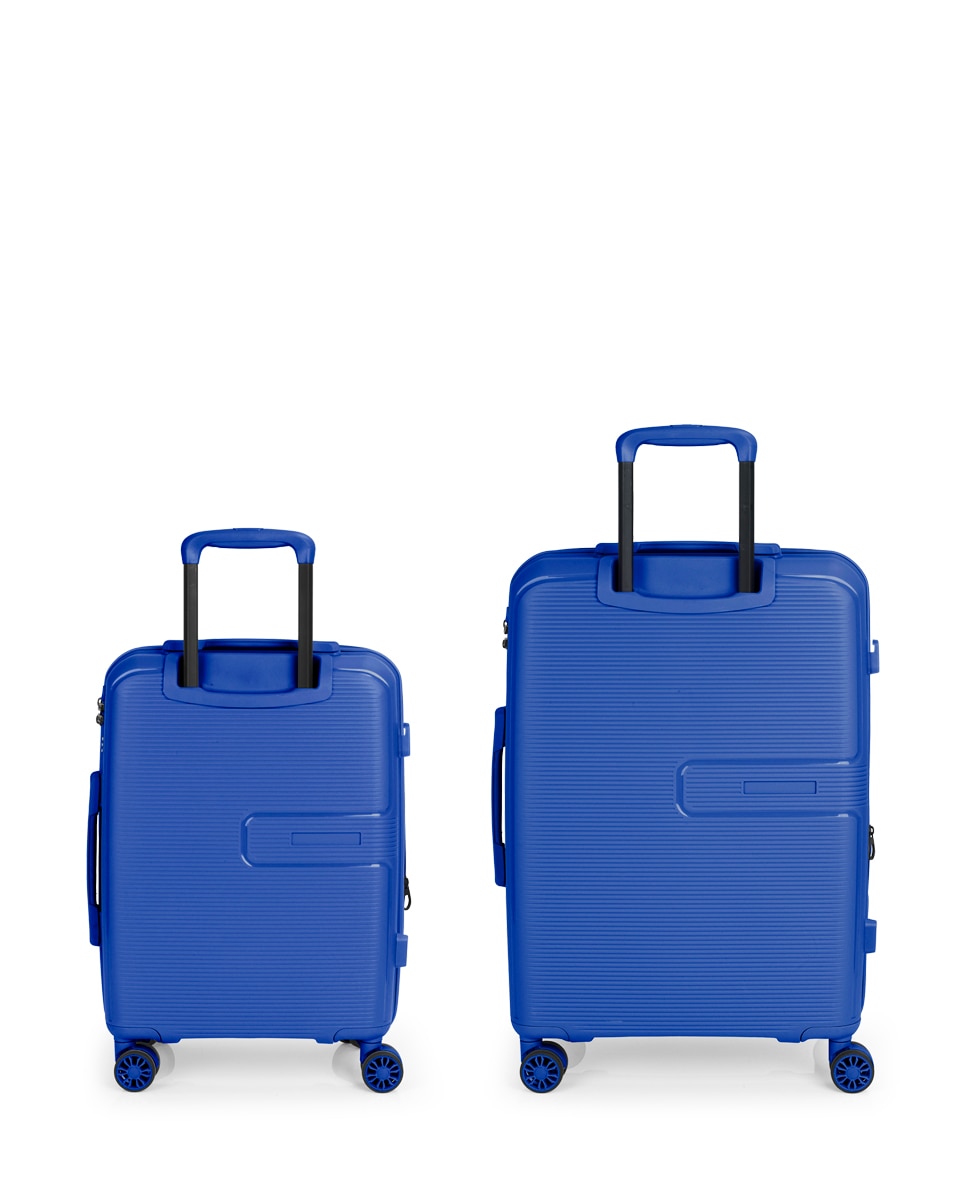 Conjunto de Malas Expandíveis (cabine e Média) Steady, com Capacidade Até 102 L Azul-3