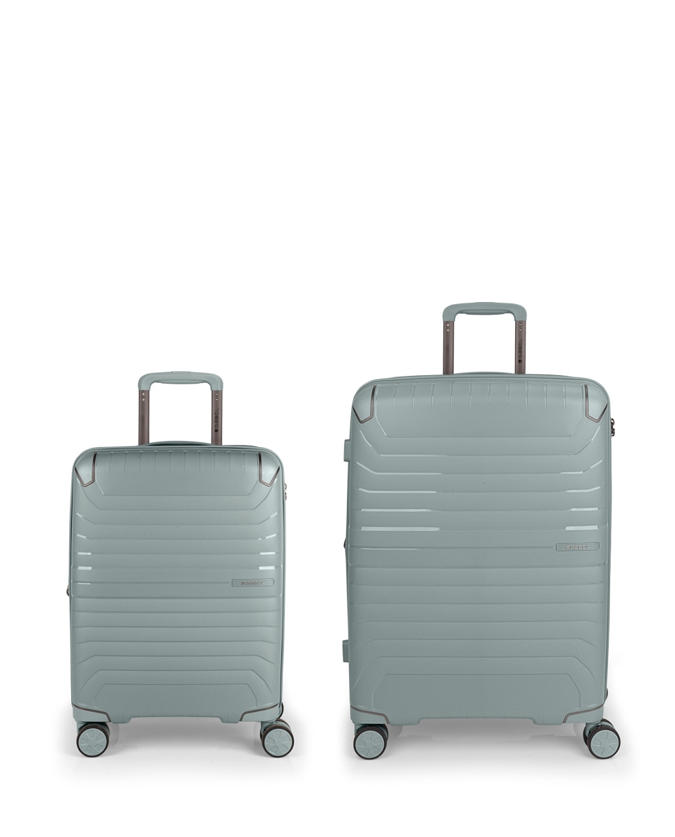 Conjunto de 2 Malas (cabine e Média) Expansível Crosby com Capacidade Até 124l Verde-1