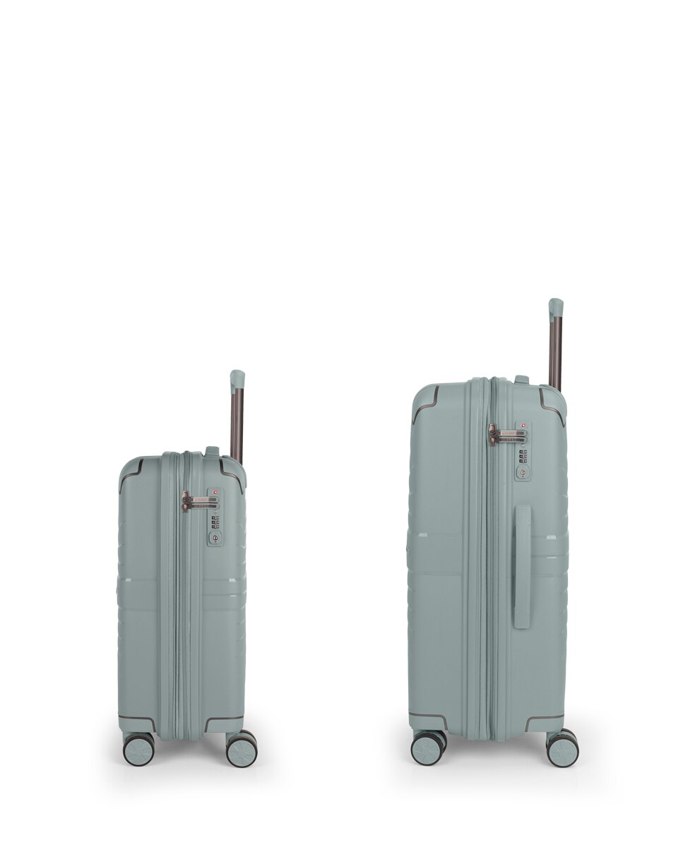 Conjunto de 2 Malas (cabine e Média) Expansível Crosby com Capacidade Até 124l Verde-2