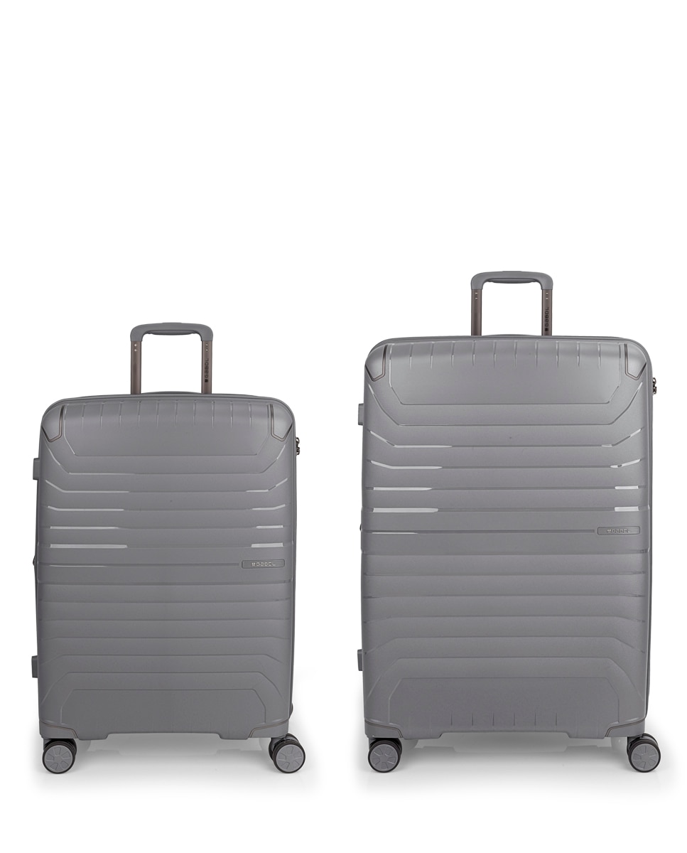 Conjunto de 2 Malas (média e Grande) Expansível Crosby com Capacidade Até 194l Cinzento-1