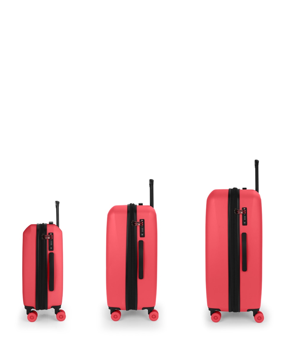 Conjunto de 3 Malas (cabine, Média e Grande) Expansível Pacific com Capacidade Até 209l Coral-2