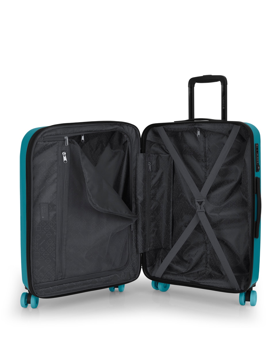 Conjunto de 2 Malas (cabine e Média) Expansível Pacific com Capacidade de 121l Turquesa-4