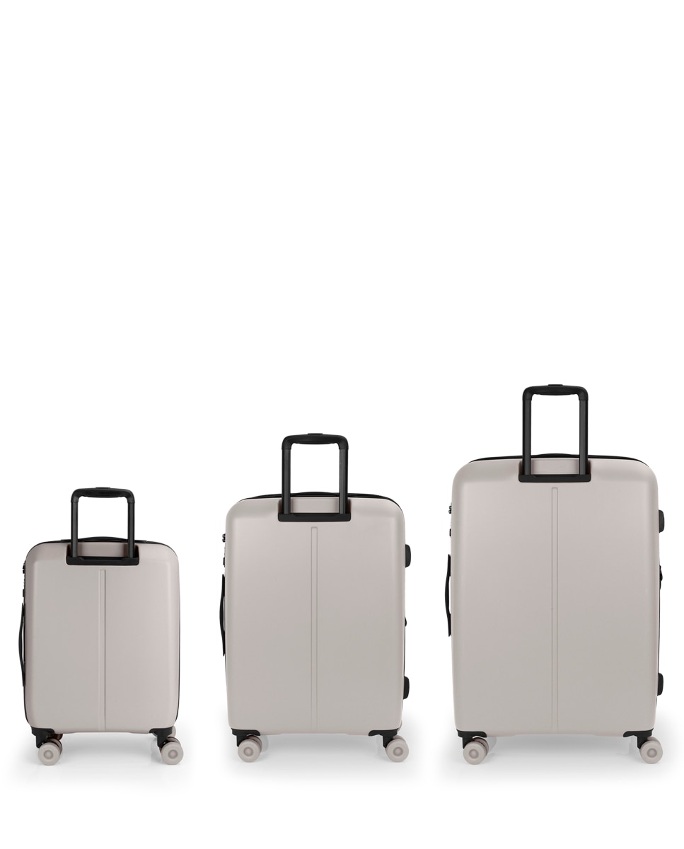 Conjunto de 3 Malas (cabine, Média e Grande) Expansível Pacific com Capacidade Até 209l Bege-3