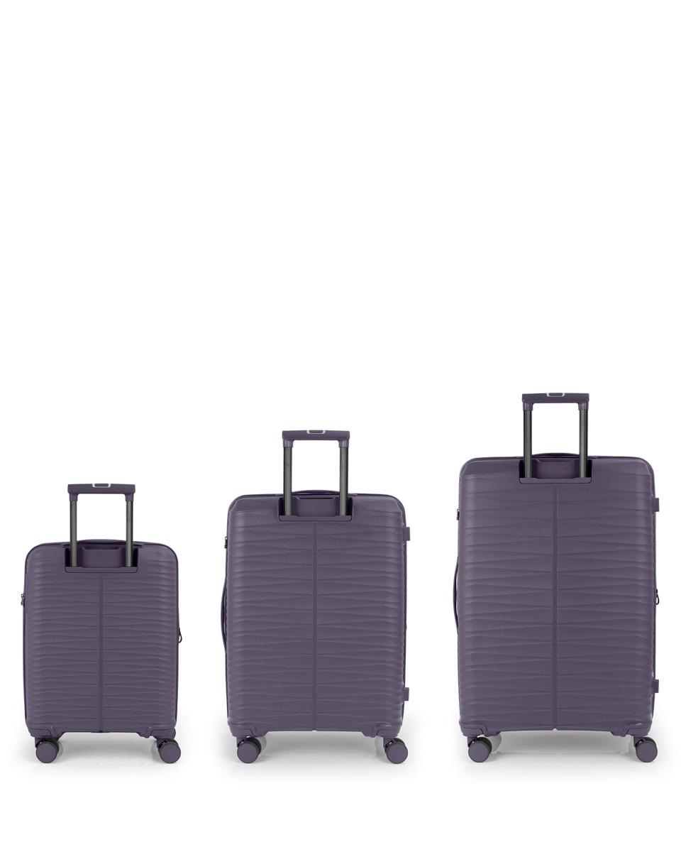 Conjunto de 3 Malas (cabine, Média e Grande) Expansível Bridge com Capacidade Até 233l Roxo-3