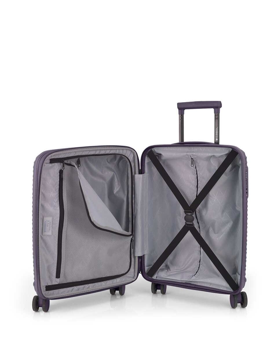 Conjunto de 3 Malas (cabine, Média e Grande) Expansível Bridge com Capacidade Até 233l Roxo-4