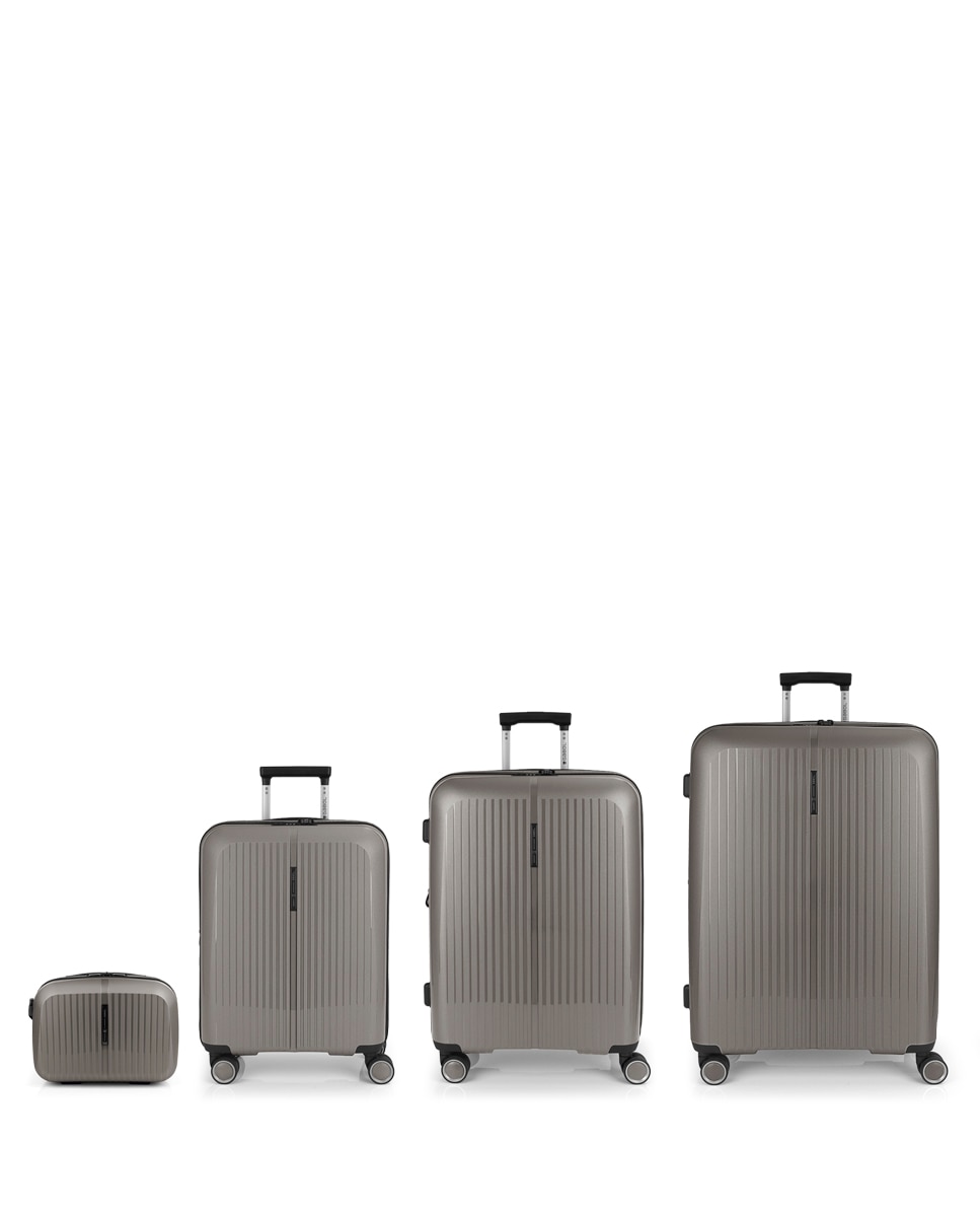 Imagem 0 de Conjunto de 3 Malas (cabine, Média e Grande) Expansíveis e Necessaire Brooklyn Rígidas com Capacidade de 235 L