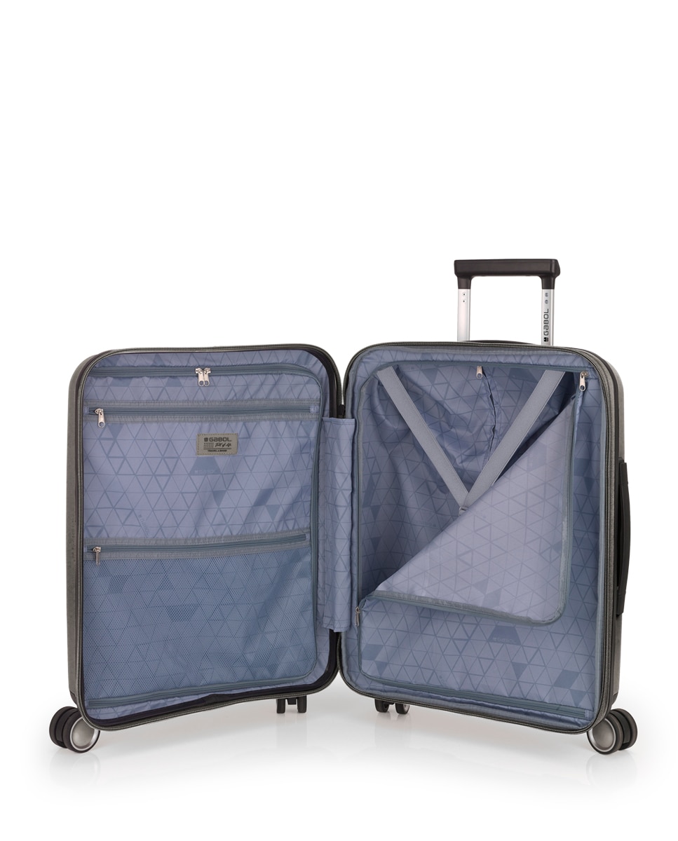 Conjunto de 3 Malas (cabine, Média e Grande) Expansíveis e Necessaire Brooklyn Rígidas com Capacidade de 235 L Champanhe-5