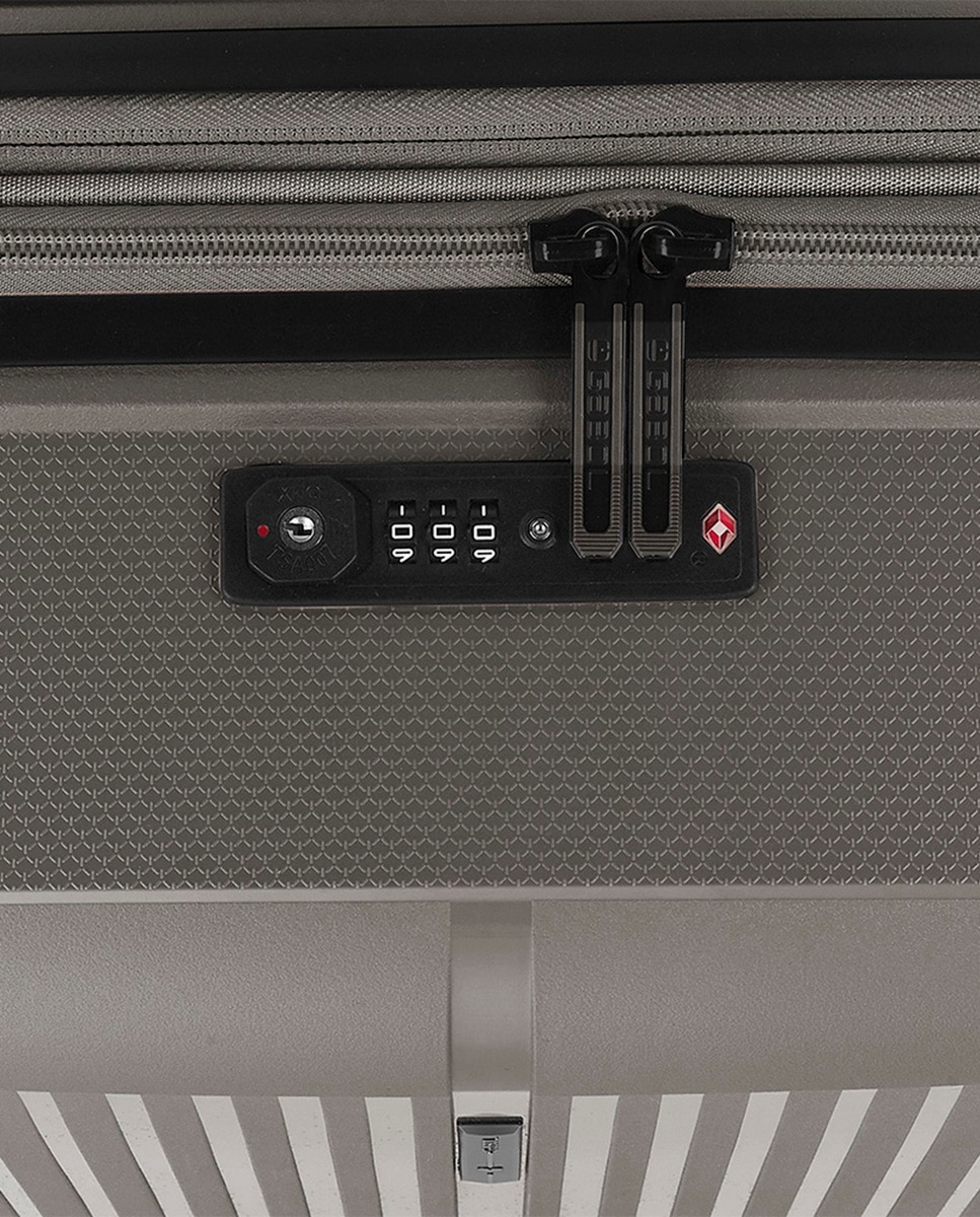 Conjunto de 3 Malas (cabine, Média e Grande) Expansíveis e Necessaire Brooklyn Rígidas com Capacidade de 235 L Champanhe-6