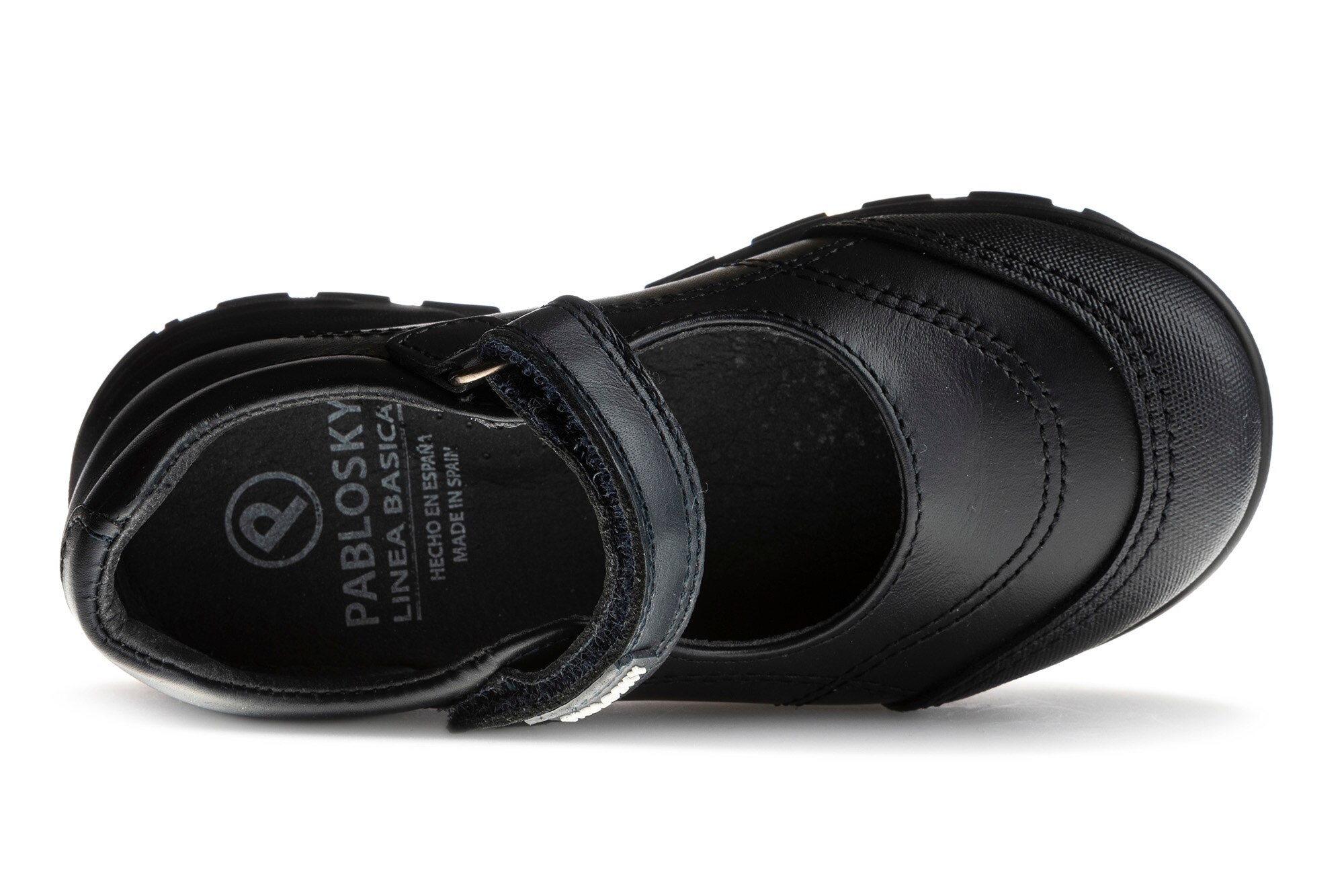 Sapatos de presilha castanhos com fecho aderente Pablosky Azul-5