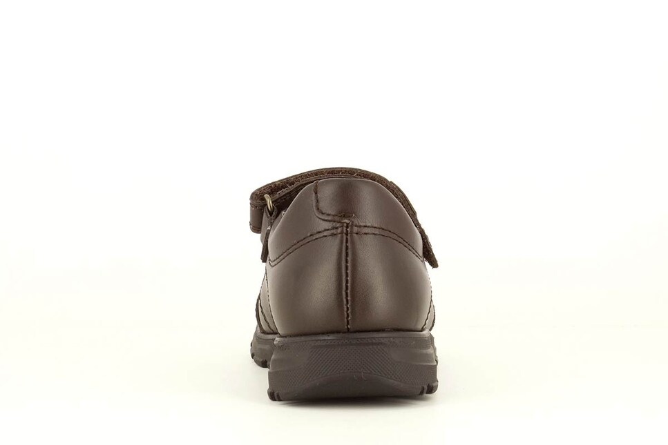 Sapatos de presilha castanhos com fecho aderente Castanho-3