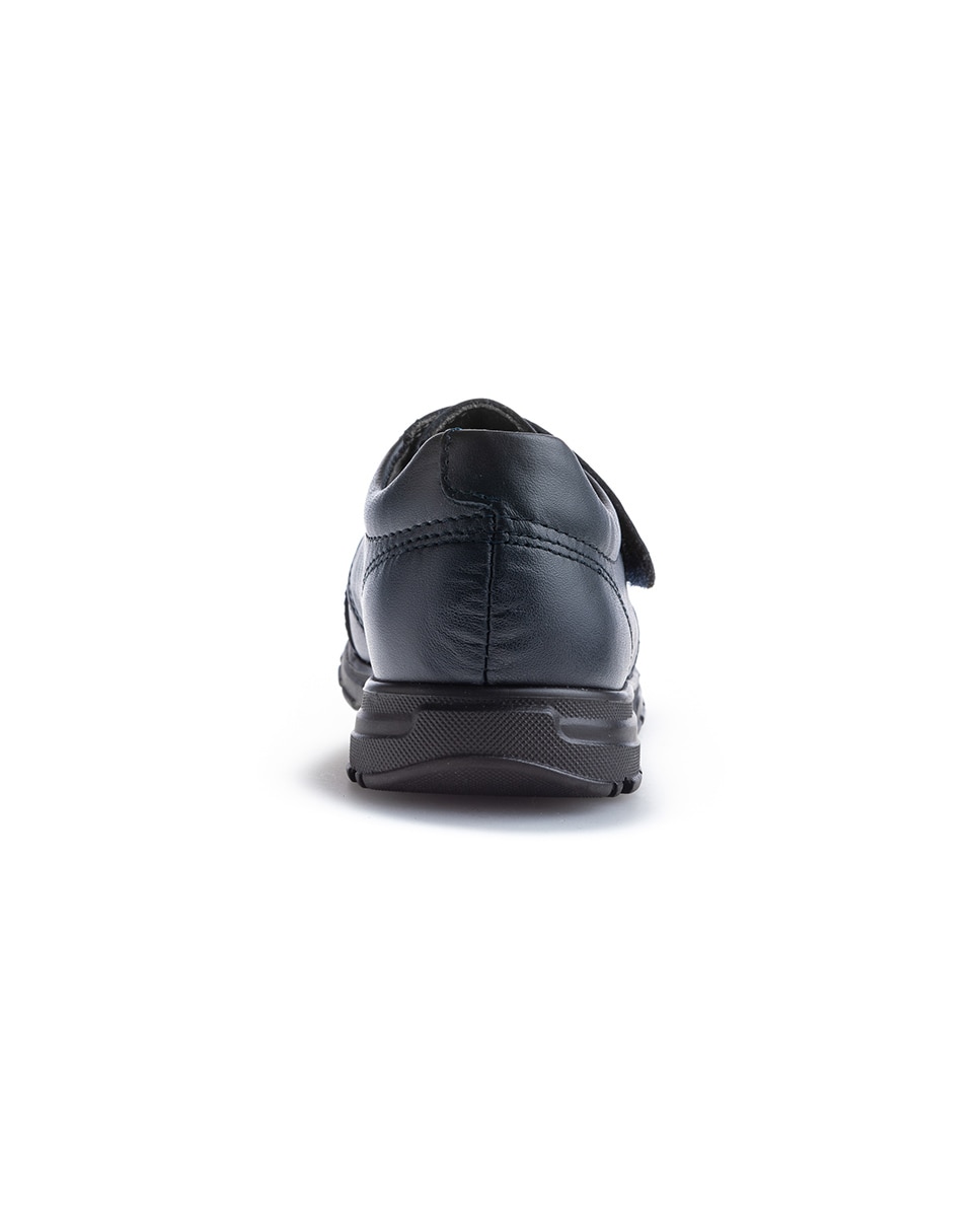 Mocassins Infantil de Pele com Velcro Azul-4