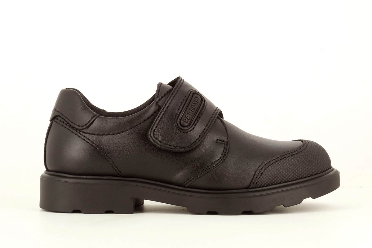Mocassins Infantil de Pele com Velcro Pablosky Preto-2