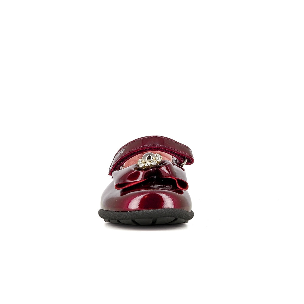 Sabrinas e Sapatos de Presilha de menina em cor vermelho de pele Pablosky Bordeaux-5