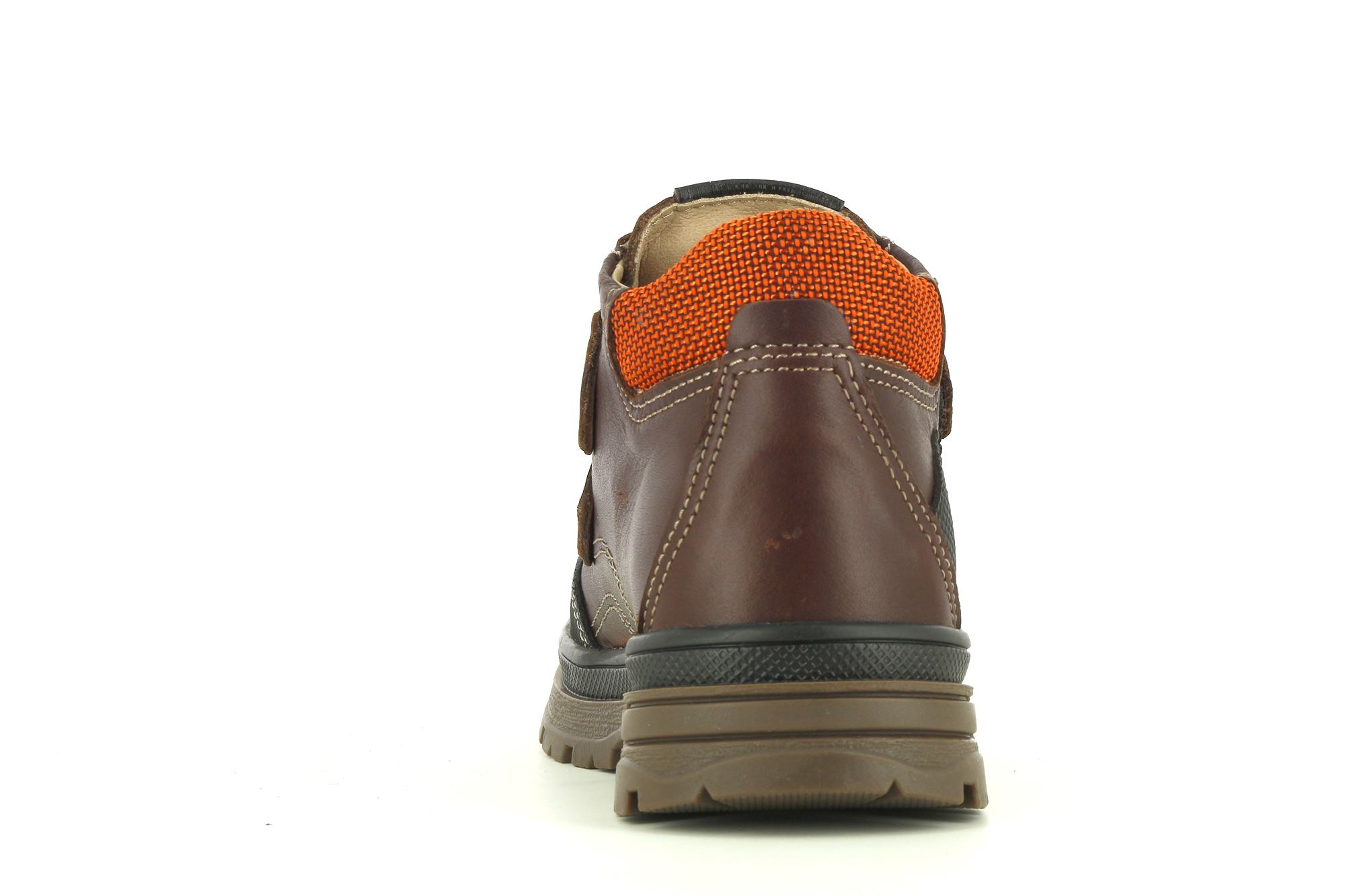 Botas Infantil de Pele com Velcro Pablosky Castanho-3